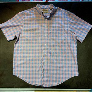 Roundtree & Yorke Gold Label Mens Size XL Short-Sleeve Button Front Shirt